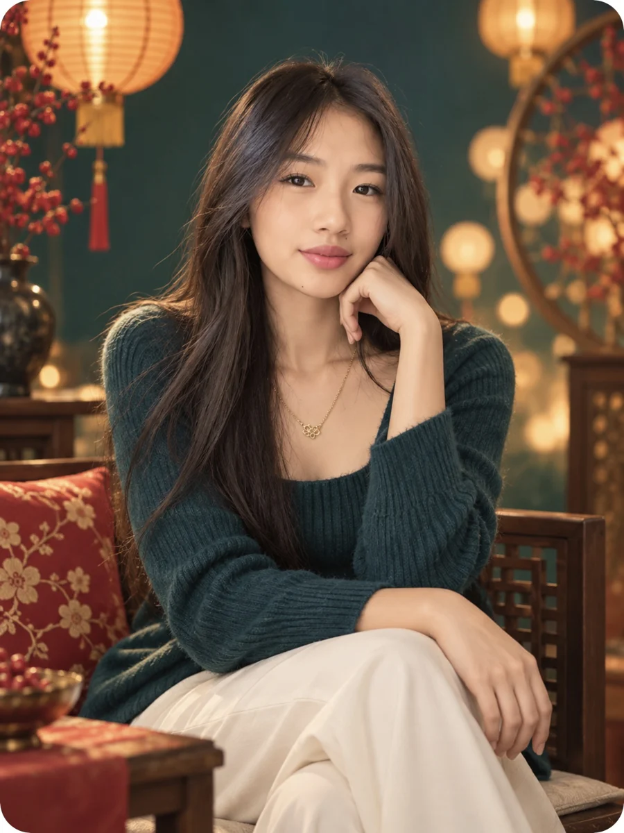 Holiday & tradition AI portrait example from HoorayTime